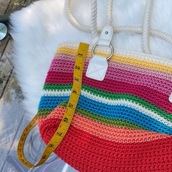 Rainbow crochet Lina bag and matching shopper - Picture 9 of 11